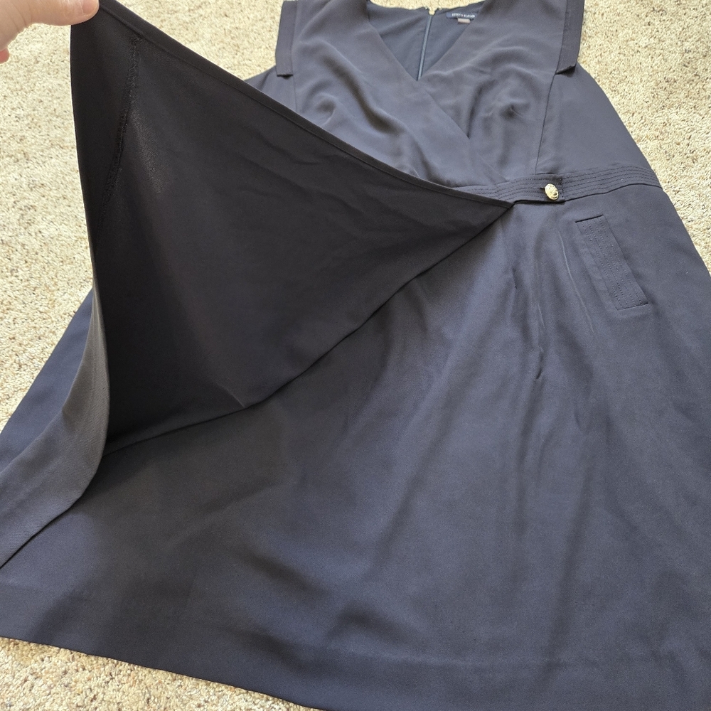 Tommy Hilfiger Navy Blue Faux Wrap Dress Size 20W - Picture 6 of 13